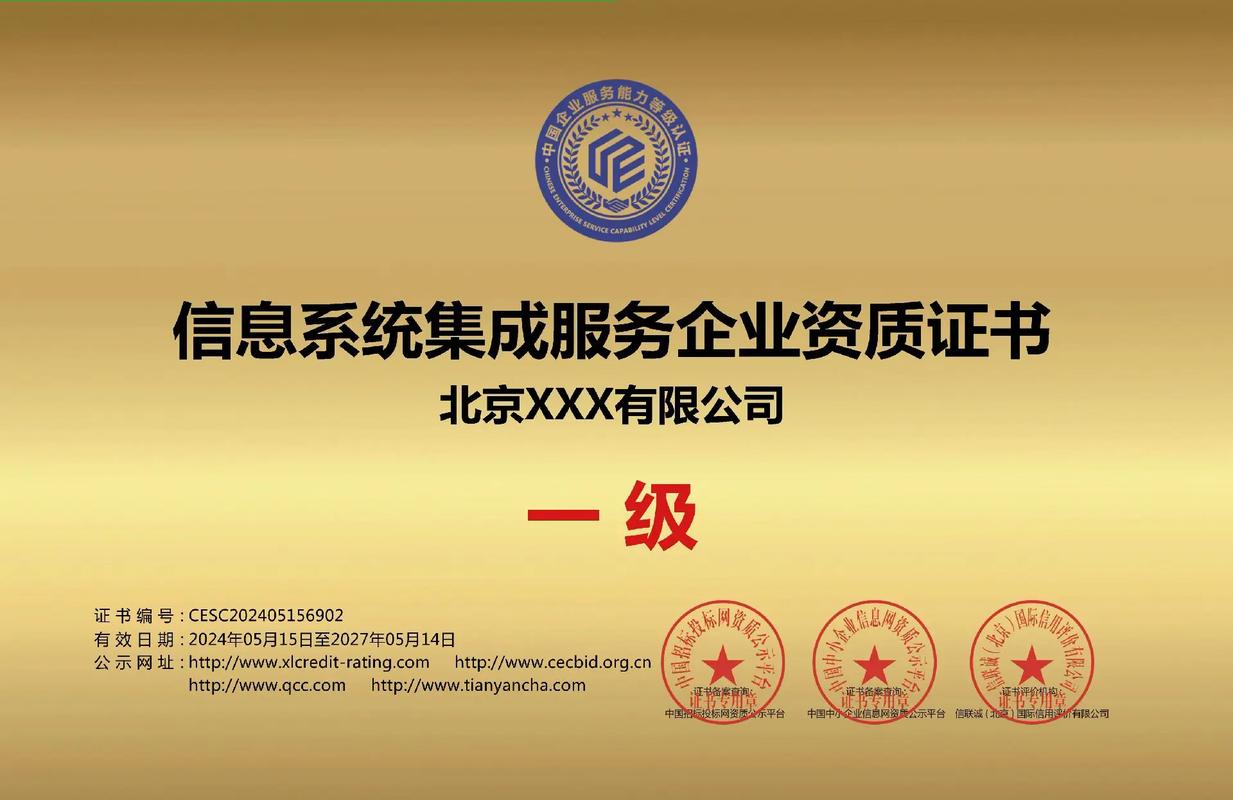 信息系統集成業務綜合能力的深度認可